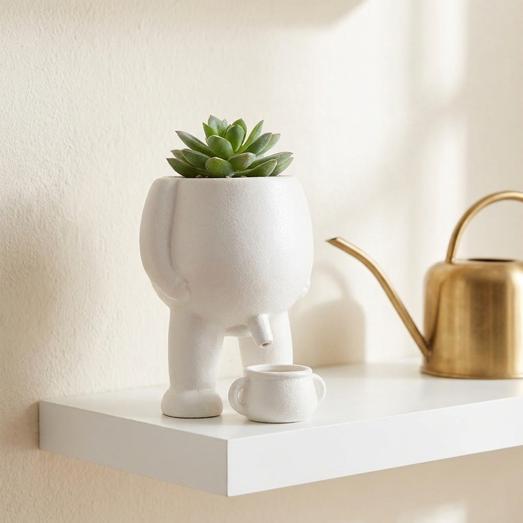 The Peeing Planter - detail