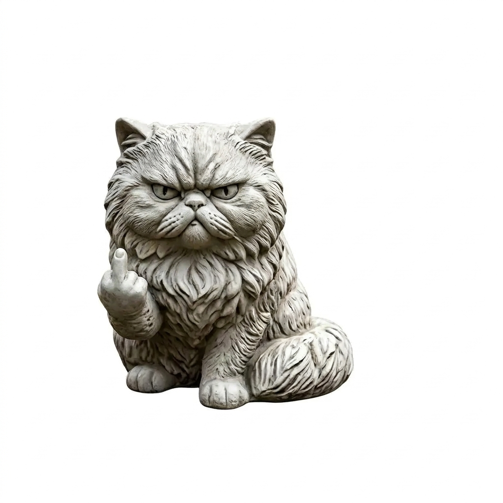 The Grumpy Cat Planter™ — Middle Finger Cat Plant Pot