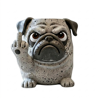 The Grumpy Planter - Grumpy Pug studio shot