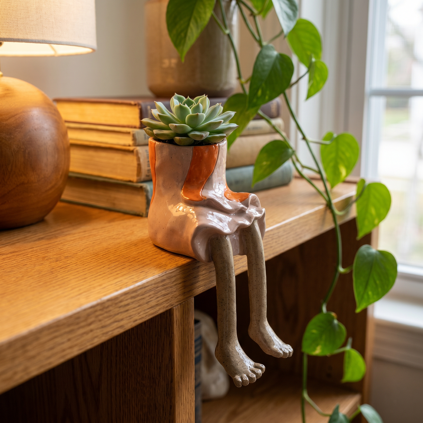 The Leggy Planter™ — Novelty Ceramic Plant Pot