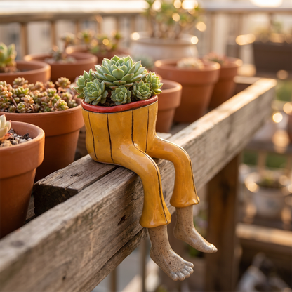 The Leggy Planter™ — Novelty Ceramic Plant Pot